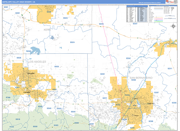 Antelope Valley-High Desert Metro Area Map Book Basic Style